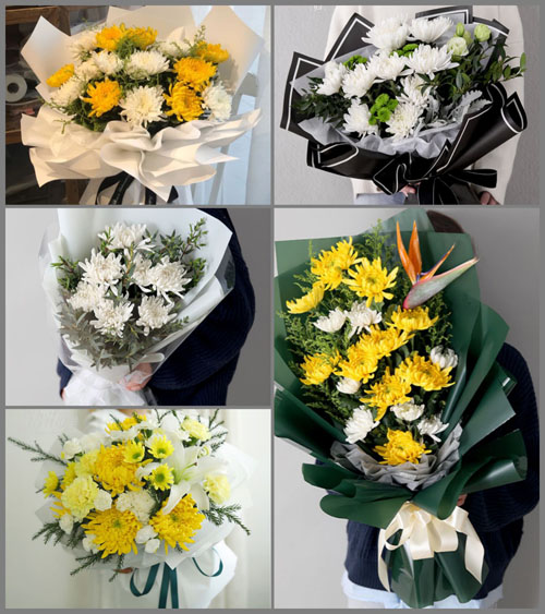 山东青岛平度市同和街道宋家赵戈庄村白事花束代送